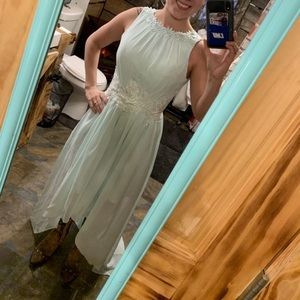 Mint blue bridesmaids dress